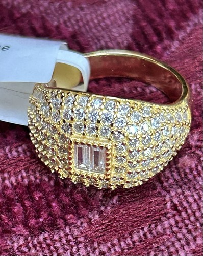 NWT Saffy Jewels Ooogee Pave Ring-Gold White-Unisex 6.5 - Picture 3 of 12