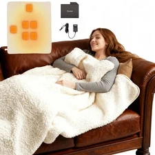 Ourea Cordless Heated Blanket with 10000mAh Power Bank, Portable Rechargeable...