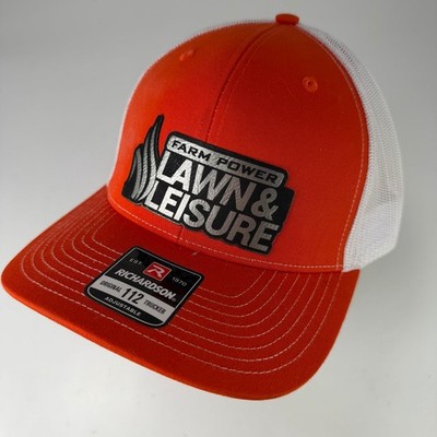 Richardson 112 Trucker Cap Herren Verstellbar Orange Weiß Farm Mesh