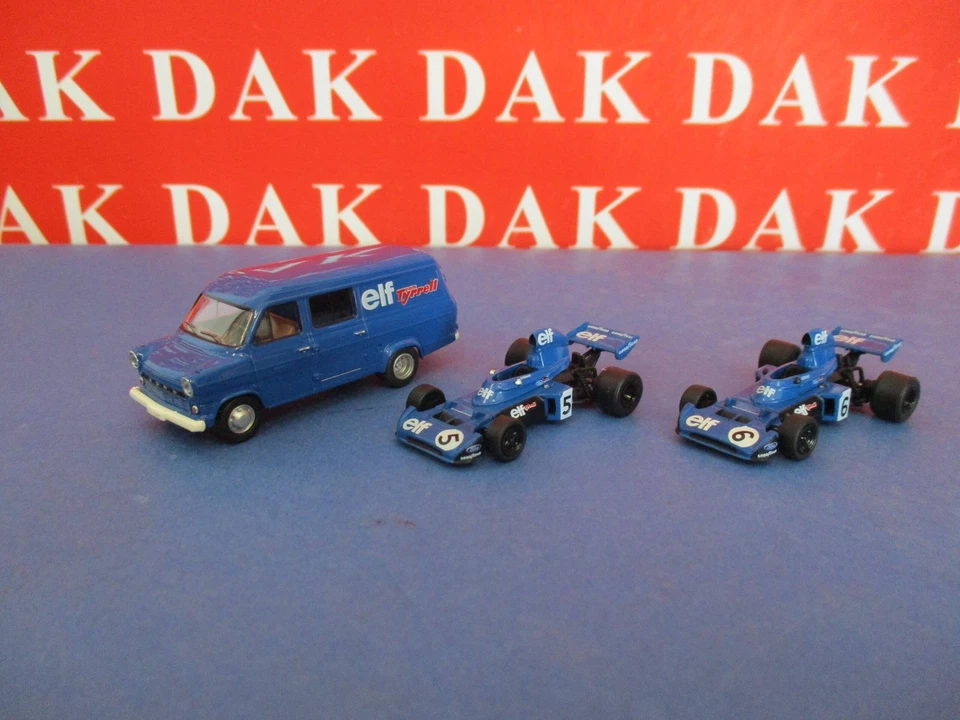 1/87 Set Modellini F1 Tyrrell 006 ( 2 Auto ) + Ford Transit 1973 by Brekina - Immagine 2 di 4
