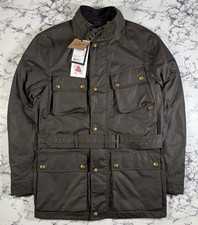 BELSTAFF Mens Faded Olive Trialmaster Jacket SIZE UK34 IT44 XS BNWT Authentic