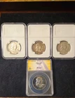 Lot Of 4 Franklin Half Dollars, One Graded PF 64 , And Three Ungraded!