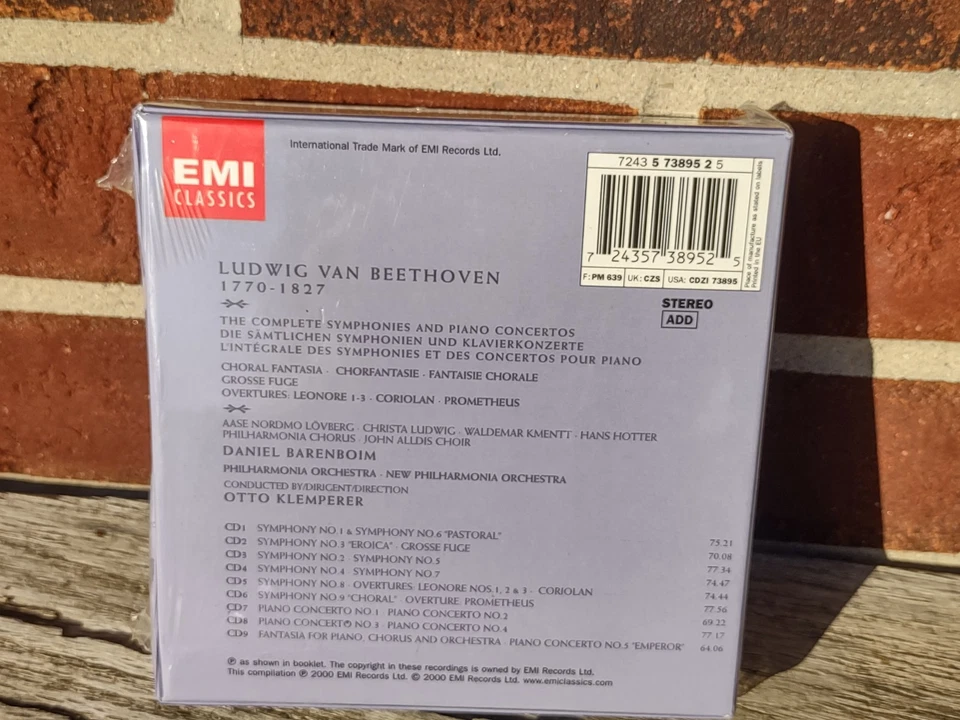 New Breethoven Complete Symphonies & Concertos Sealed EMI Classics 9 CD Sealed Foto 2 de 3