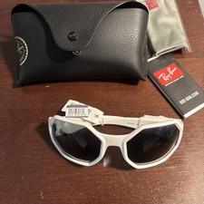 Ray-Ban 59mm Octagon Wrap Sunglasses RB4337 White Made In Italy New