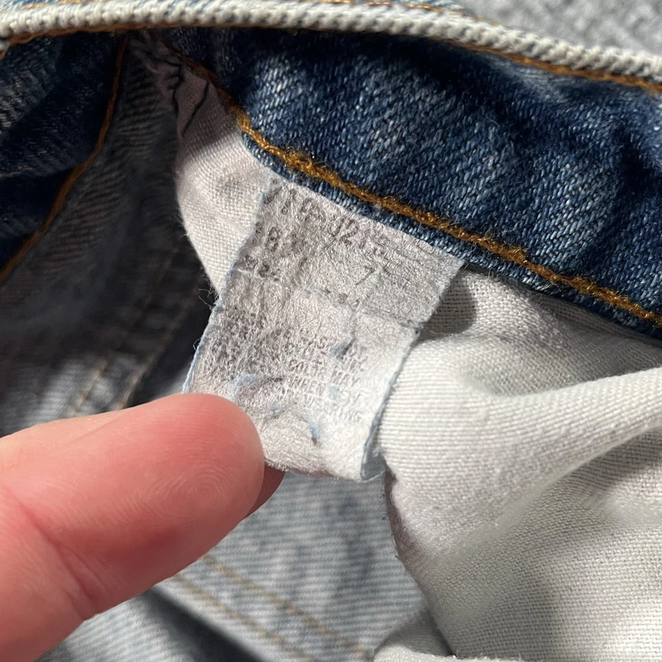 Jeans vintage Levi’s Student 23x28 azul 719-0216 lengüeta naranja años 80 pierna recta EE. UU. Foto 4 de 4