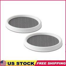 Set of 2 Non-Skid Lazy Susan Turntable Pantry Organizer Cabinets  Countertops