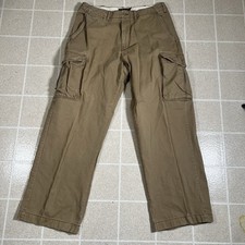 Vtg American Eagle Cargo Pants Mens 34x32 Baggy Paratrooper Military Zip Y2K