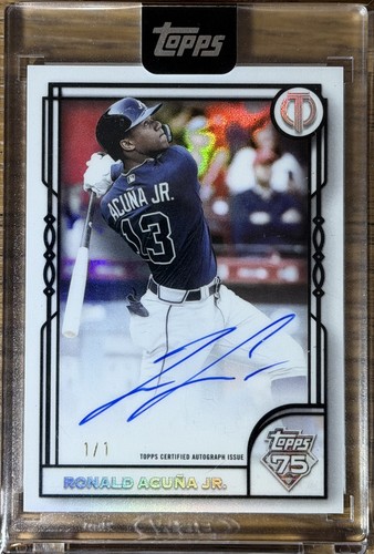 2026 Topps Tribute Baseball 1/1 Black Tribute To Topps Auto Ronald Acuna Jr 