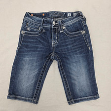 Miss Me Girls Bermuda Denim Shorts Size 8 Embellished