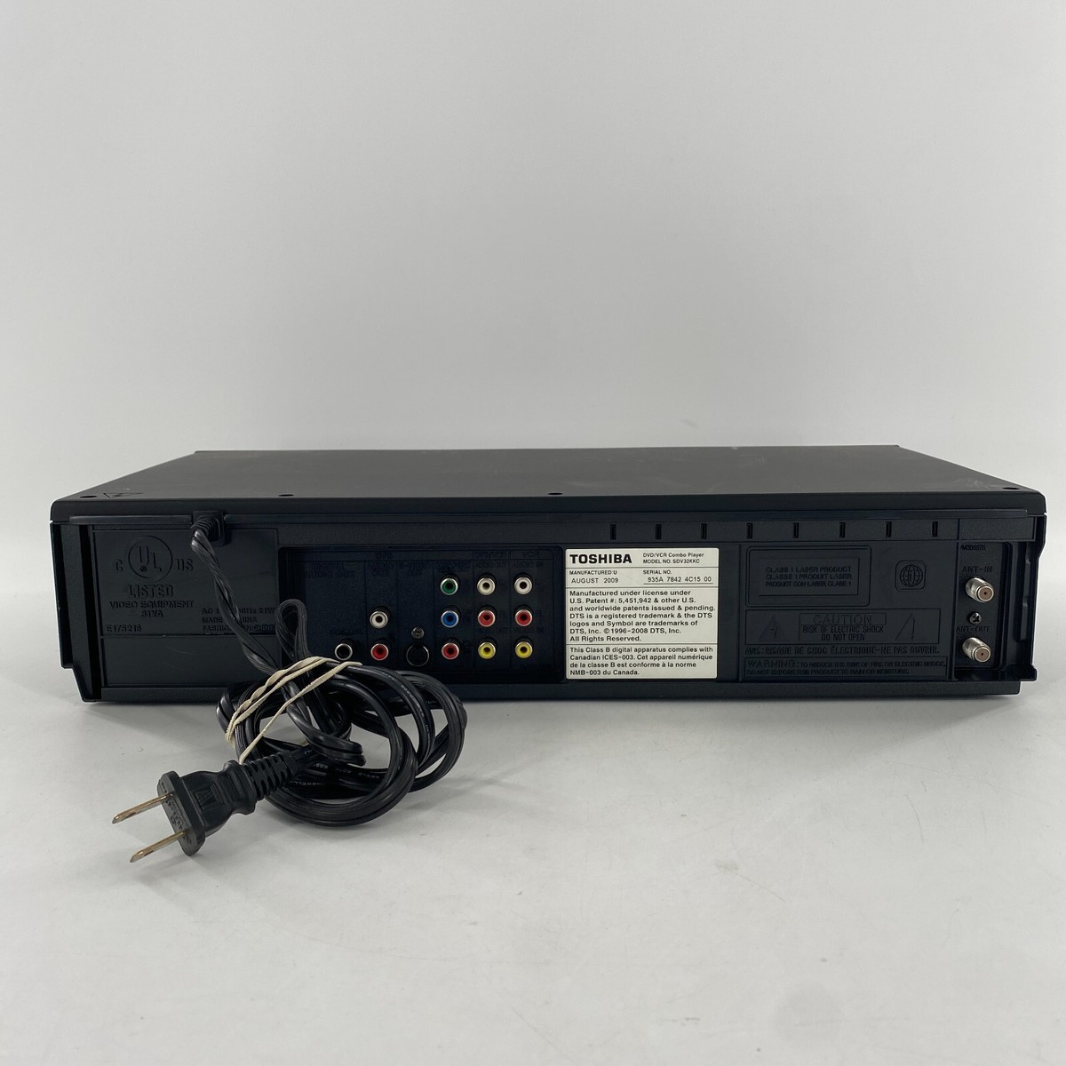 Toshiba SD-V32KKC DVD VCR Combo VHS Player Recorder w Remote