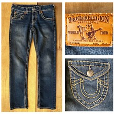 TRUE RELIGION LOW RISE ANKLE THICK STITCH FLAP POCKET WOMEN’S JEANS sz 26