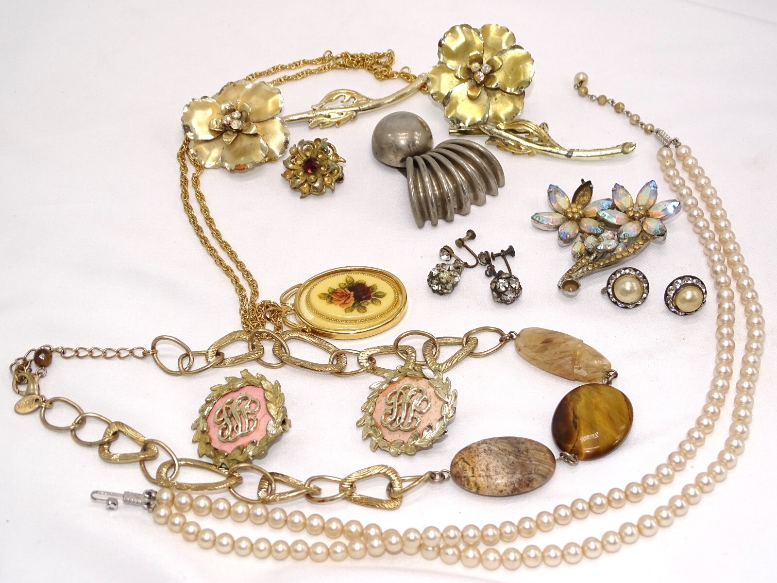 Antique Vintage Costume Jewelry Lot For Crafts or Refurbish eBay
