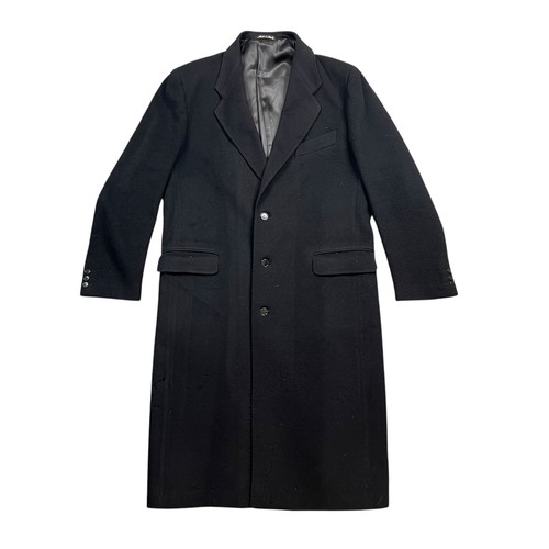 Vintage Mani Giorgio Armani Trench Coat Men 42 Long Wool Cashmere Blend Overcoat