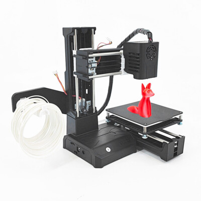 Mini 3D Printer Easy To Use Entry Level 100X100X100mm for Beginner (Black US) DE