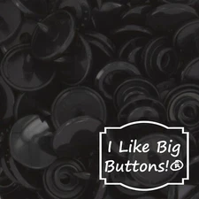 KAM Plastic Snaps: B5 BLACK, Glossy, No Sew Snap Buttons DIY Crafts Sew Clothing