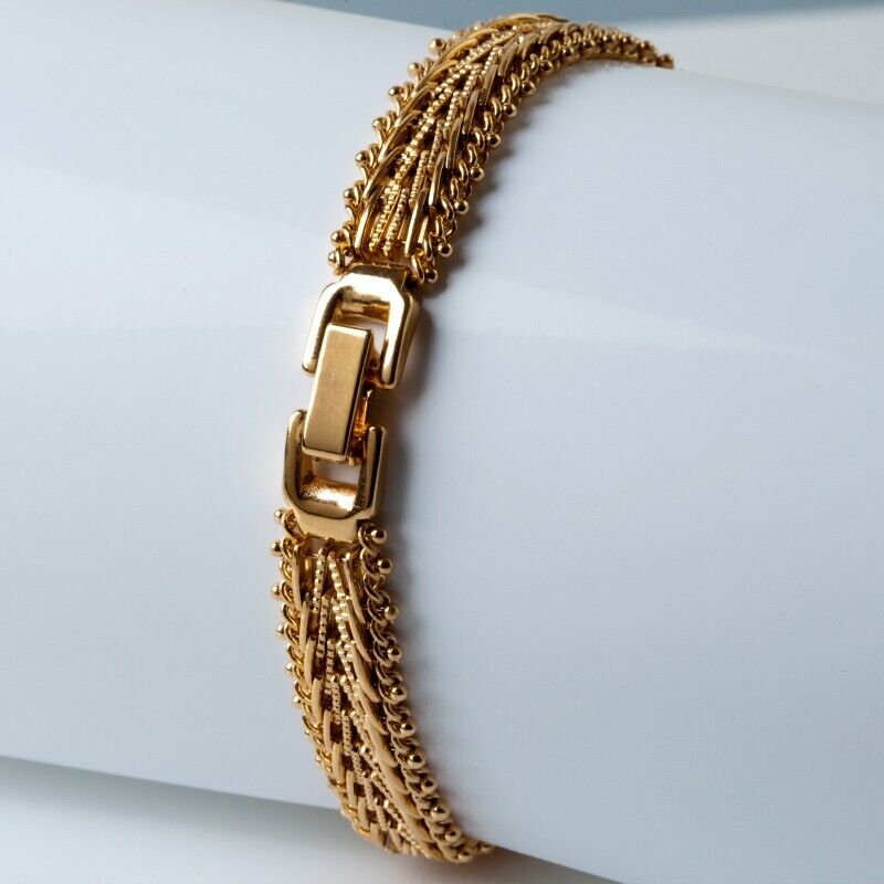 Armband 18 Karat 750 Gold vergoldet Damen 18k wasserfest Damenarmband B413