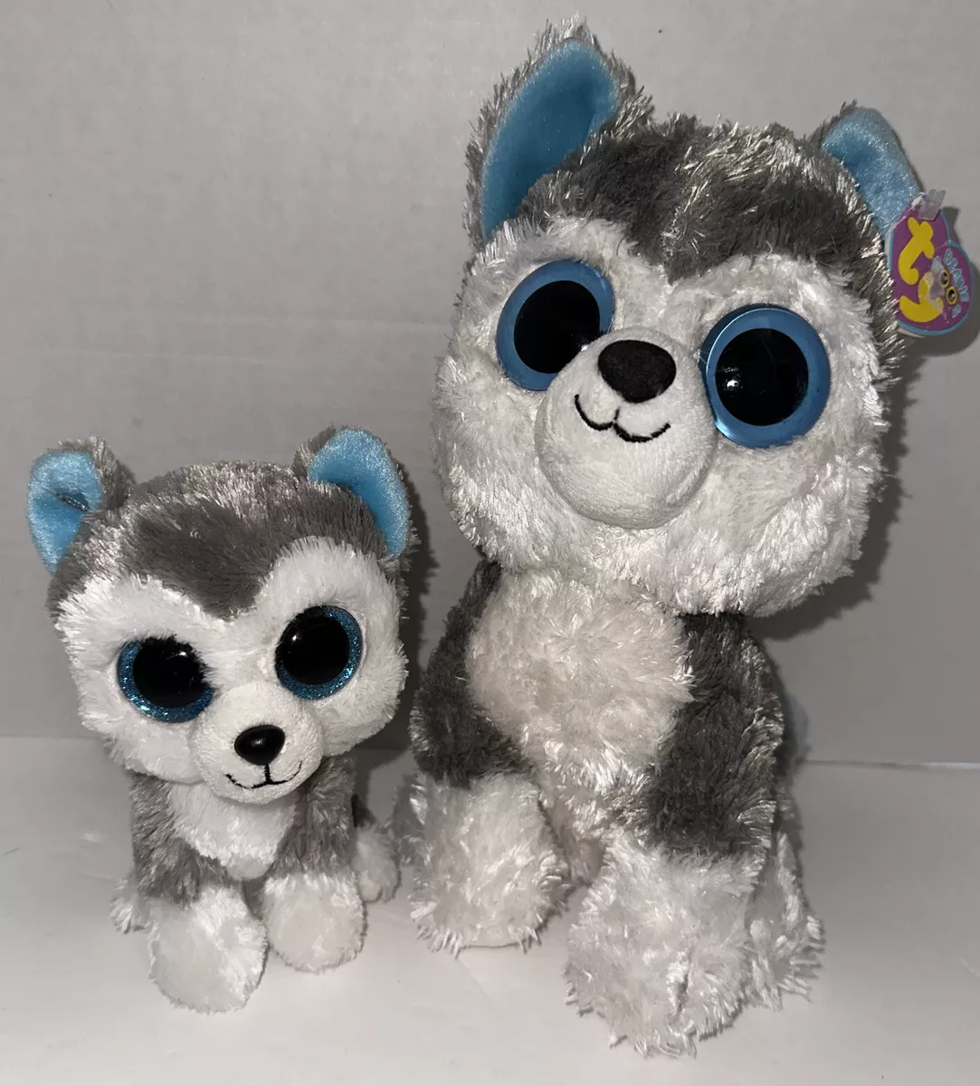Lot Of 2 TY Beanie Boos SLUSH the Husky 6 10 Plush UConn