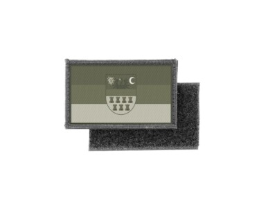Patch Écusson Camouflage Drapeau Auvergne – Taille 5x8cm, Imprimé, Avec Système D'Attache