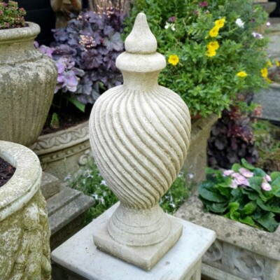 Provence Endstück Stein Statue | Garten Outdoor Klassisch Pier Kappe Ornament Deko