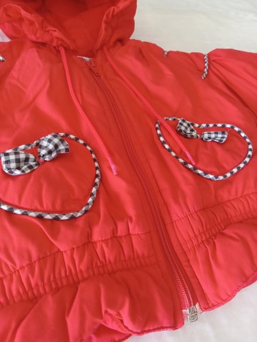Size 24 Months, Vintage Windy Trails Red Puffed Winter Coat - Picture 2 of 6