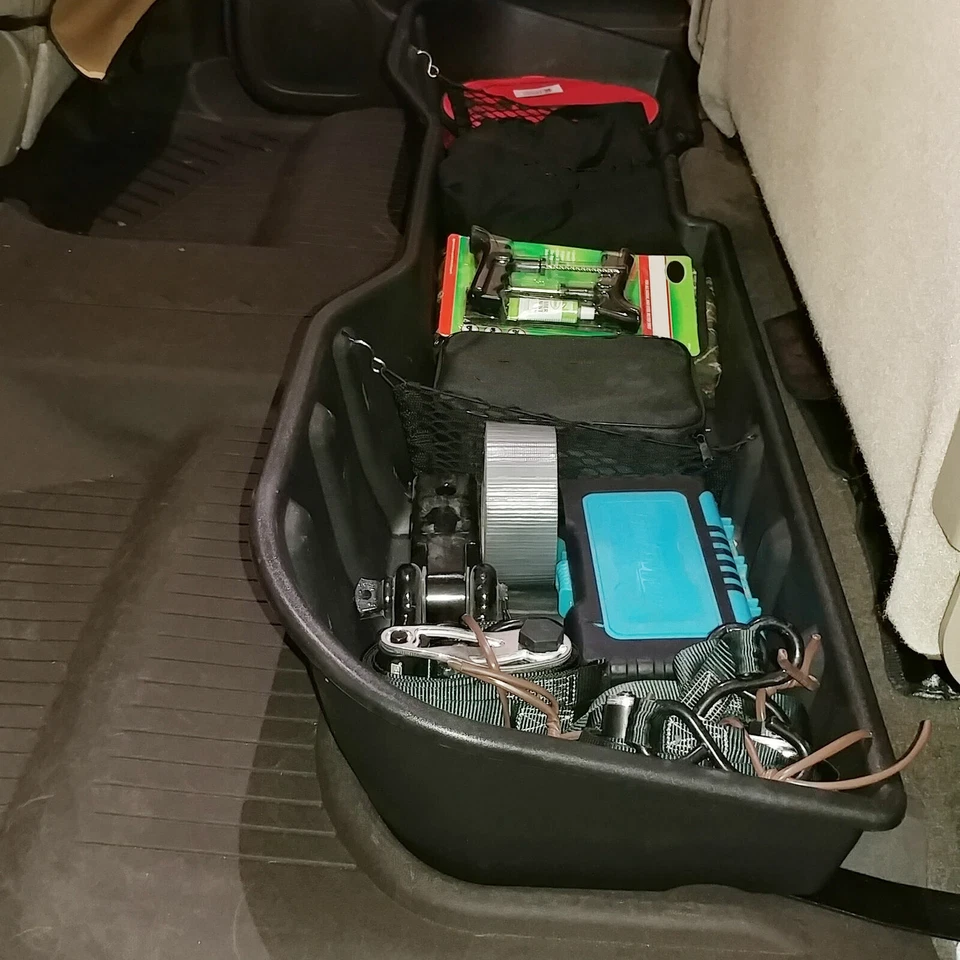 Underseat Storage Box For 07-18 Chevrolet Silverado 07-2019 GMC Sierra Crew Cab Foto 2 de 4