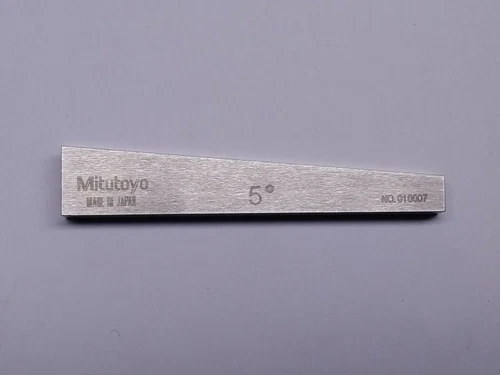 MITUTOYO ANGLE BLOCK  5 DEGREE 010007 MACHINIST PRECISION GROUND 20 SEC ACCURACY