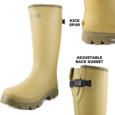 Savage Island GlenPro Neoprene Lined Thermal Wellington Boots Waterproof  Wellies UK