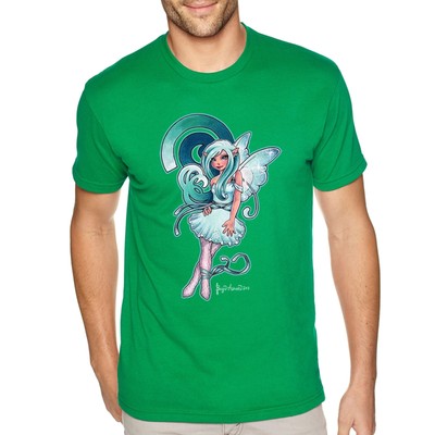 XtraFly Apparel Men's Tee Spiral Fairy Pixie Sprite Elf Fantasy Crewneck T-shirt