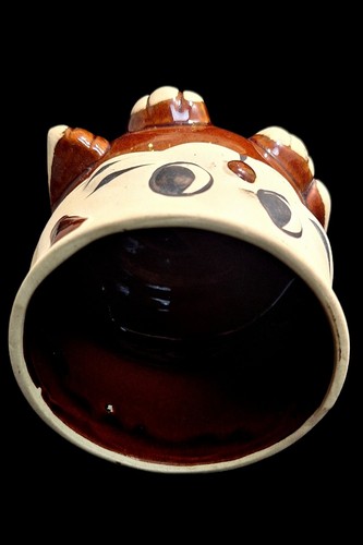 Vintage Retro Painted Cat Kitten Stoneware Pottery Pot Succulent Planter - Imagen 12 de 13