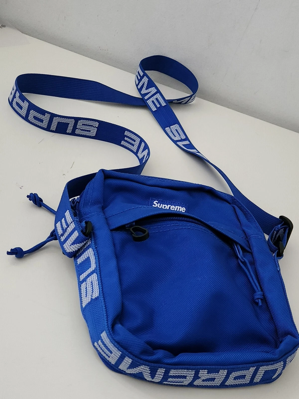Sac bandoulière SS18 Supreme tissu royal Cordura bleu
