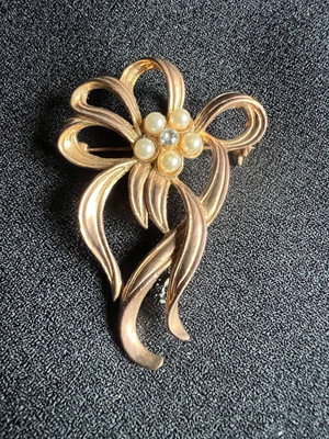 Broche Vintage Movitex - Hauteur 5,5 Cm, Style Rétro, Occasion