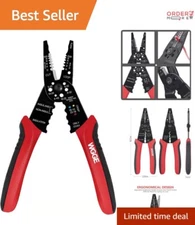 8-Inch Professional Wire Stripper and Crimping Tool with Ergonomic Grip