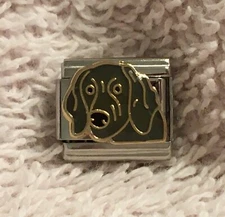 Dog 9mm Italian Modular Link Charm for bracelet
