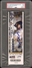 JD MARTINEZ MLB DEBUT HIT #1 FULL TICKET 7/30/2011 DODGERS RED SOX PSA 3 AUTO 10