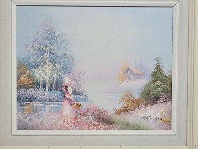 Signed Impressionism Painting Pastel Outdoor Scene STUNNING