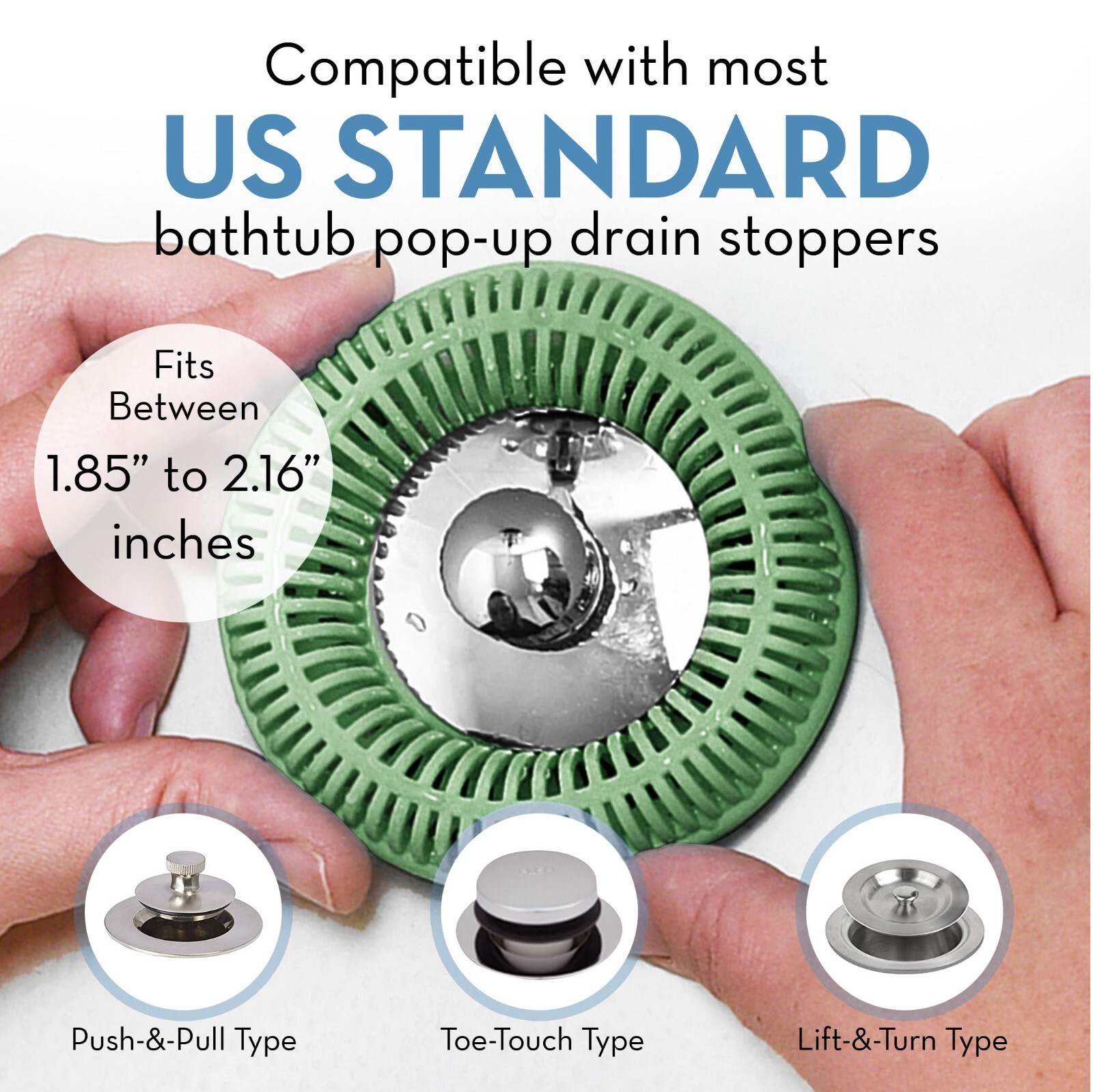 TubRing The Ultimate Tub Drain Protector/Hair Catcher/Strainer/Snare