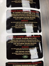 1x Sticker Cover Fuses Genuine Range Rover Classic Frame Decal Ha A Ka BTR1314