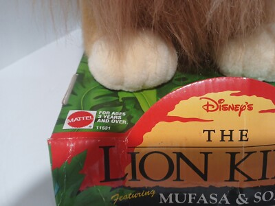 RARE VINTAGE MATTEL 1993 THE LION KING MUFASA AND SON 22