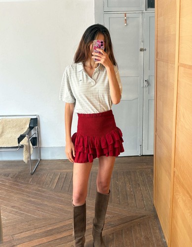 Polo Vintage Lacoste, Vibrante Rayas Algodón Oversize Unisex Camiseta con - Imagen 3 de 10