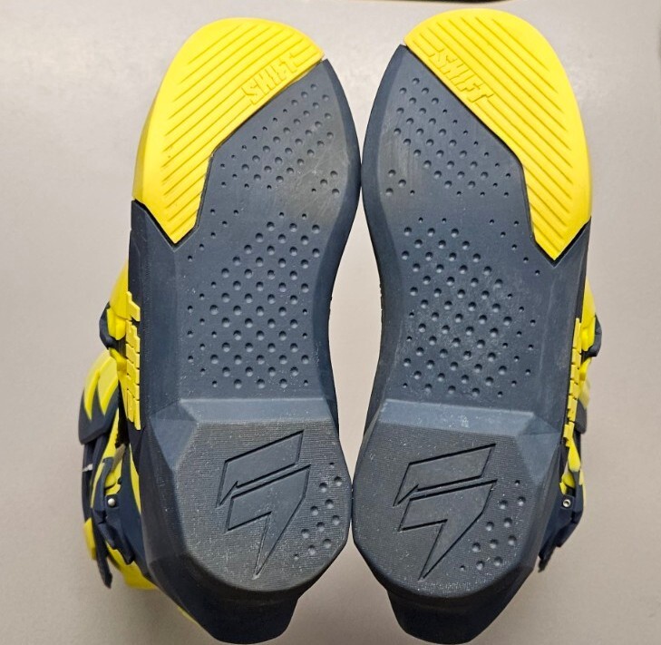 NEW GENUINE SHIFT WHIT3 LABEL FLO YELLOW/NAVY MOTOCROSS MX BOOTS