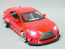  1/10 RC Car BODY Shell LEXUS RCF W/ Wide Body Kit -CLEAR-