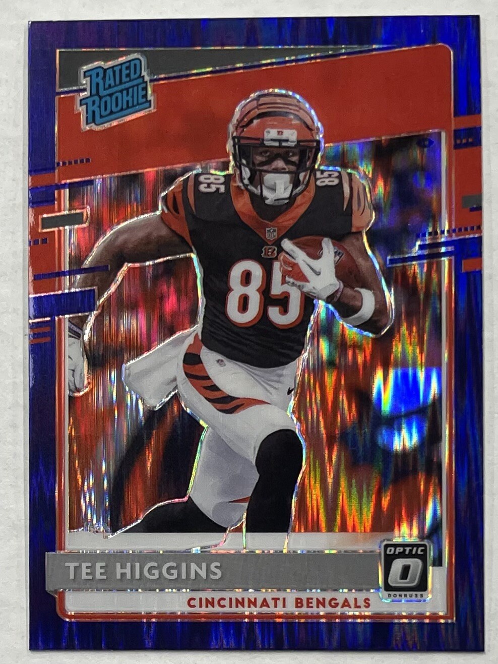2020 Tee Higgins Panini Donruss Optic Purple Shock Prizm Rated Rookie
