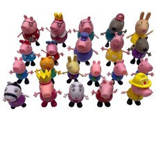 Peppa Pig Figures 21 Pieces George Suzy Sheep Rebecca Mom Dad Zebra Candy Cat
