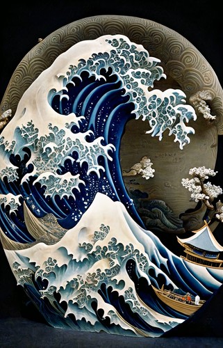 Die große Welle - Katsushika Hokusai - Wave Off Kanagawa - DIGITALES POSTER ✅ - Bild 6 von 7
