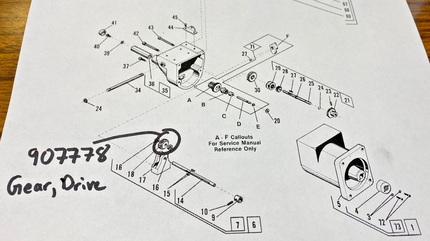 AMMCO Brake Lathe 907778 Feed Mechanism Trap Gear for sale online 