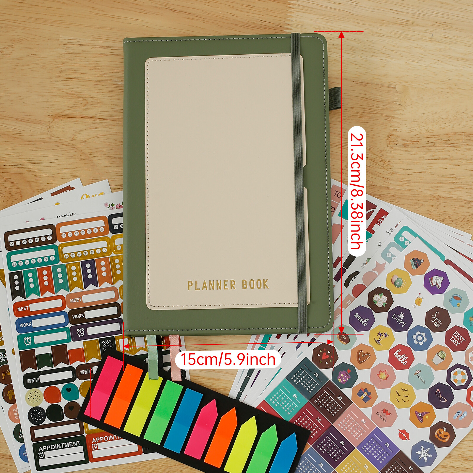 Planner Notebook Weekly and Monthly Planner with Stickers and Label Paper paJMo-image