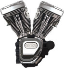 S&S Engine T111, LC, 585GE Cams, Wrinkle Black/Chrome, Harley Touring 07-16