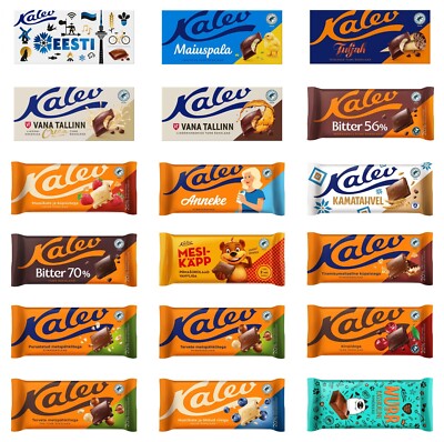 ESTONIA - Kalev white milk dark chocolate Your choice 2 x 100g 3,53oz bars