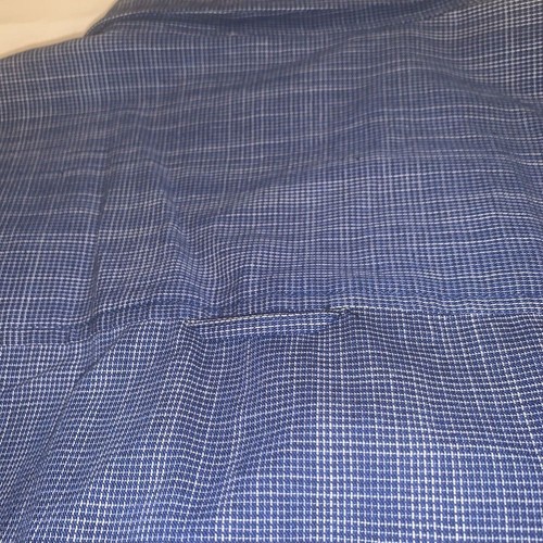 Club Room 2XL Mens Button Short Sleeve Dress Shirt Blue check / plaid - Picture 11 of 12