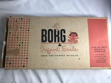 Vintage Borg Newborn Baby Scale In Original Box